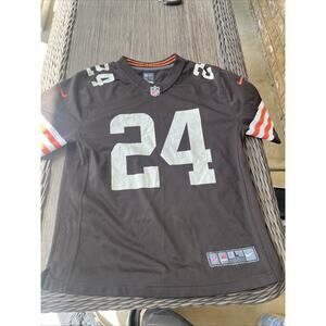 Nick Chubb #24 Cleveland Browns NFL Nike On Field 1946 Youth Large Brown Jersey